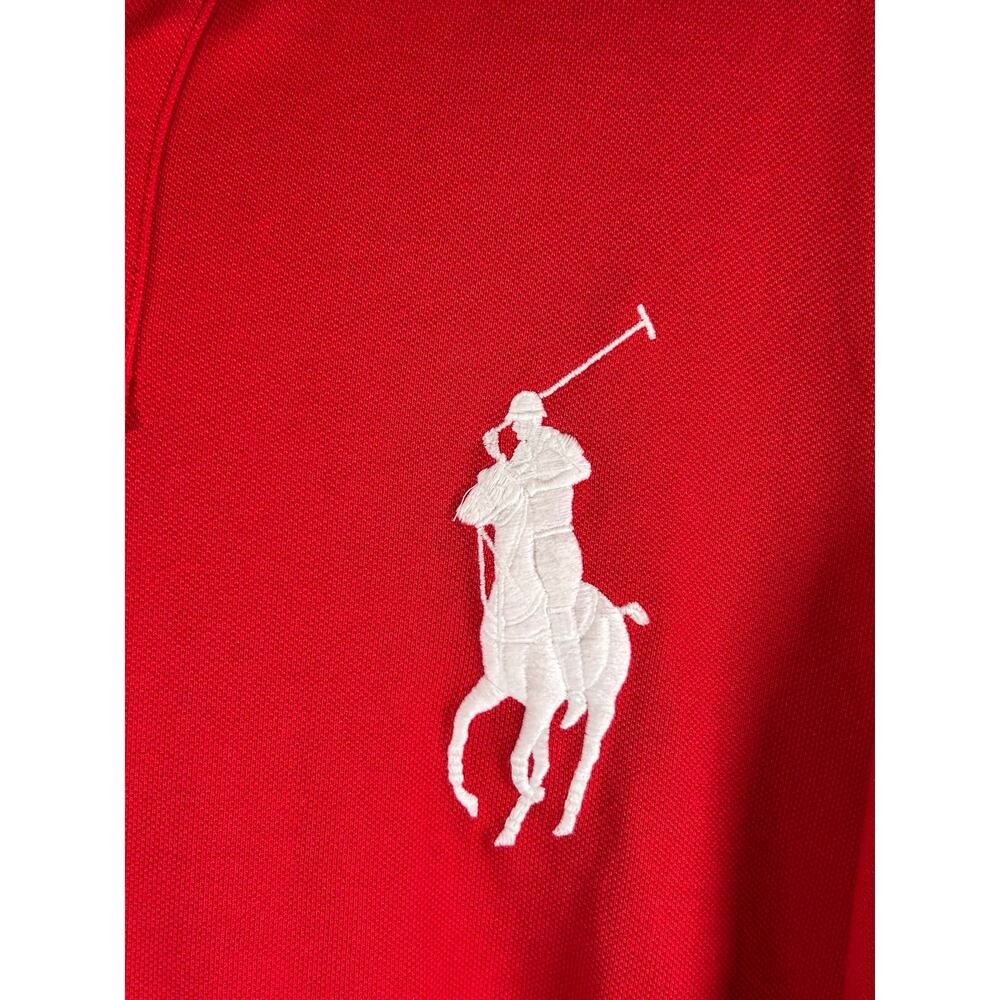 Ralph Lauren Big Pony Polo Short Sleeve Shirt Men Red L Classic Fit Rugby Golf - Picture 4 of 13